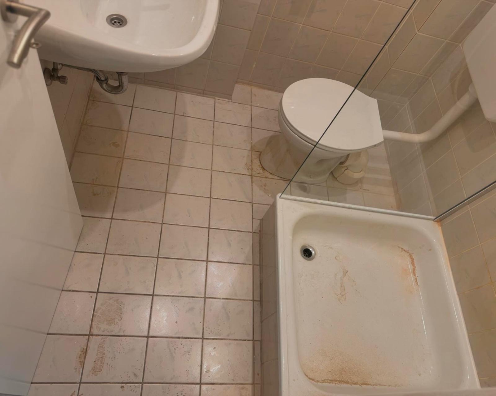 Bad – Fliesen & Dusche – Vorher